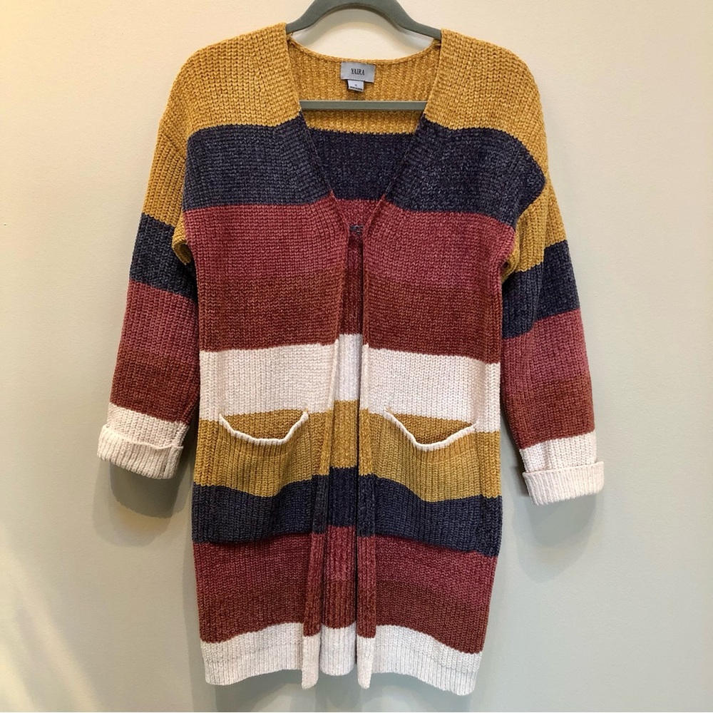 Yaira Striped Chenille Cardigan